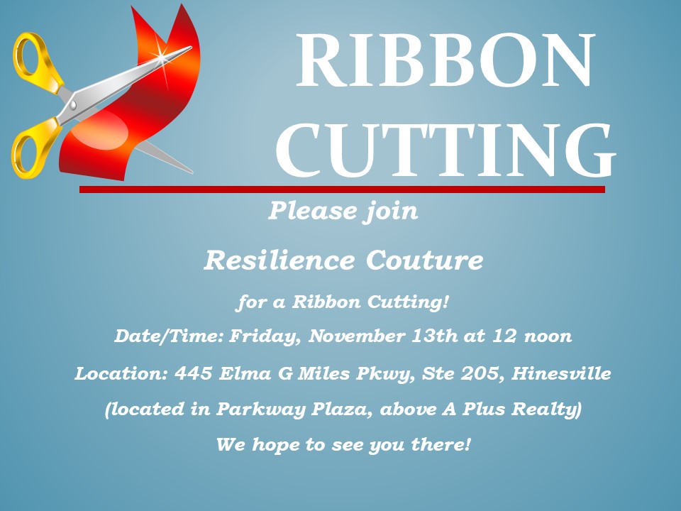 Resilience ribbon cutting flyer
