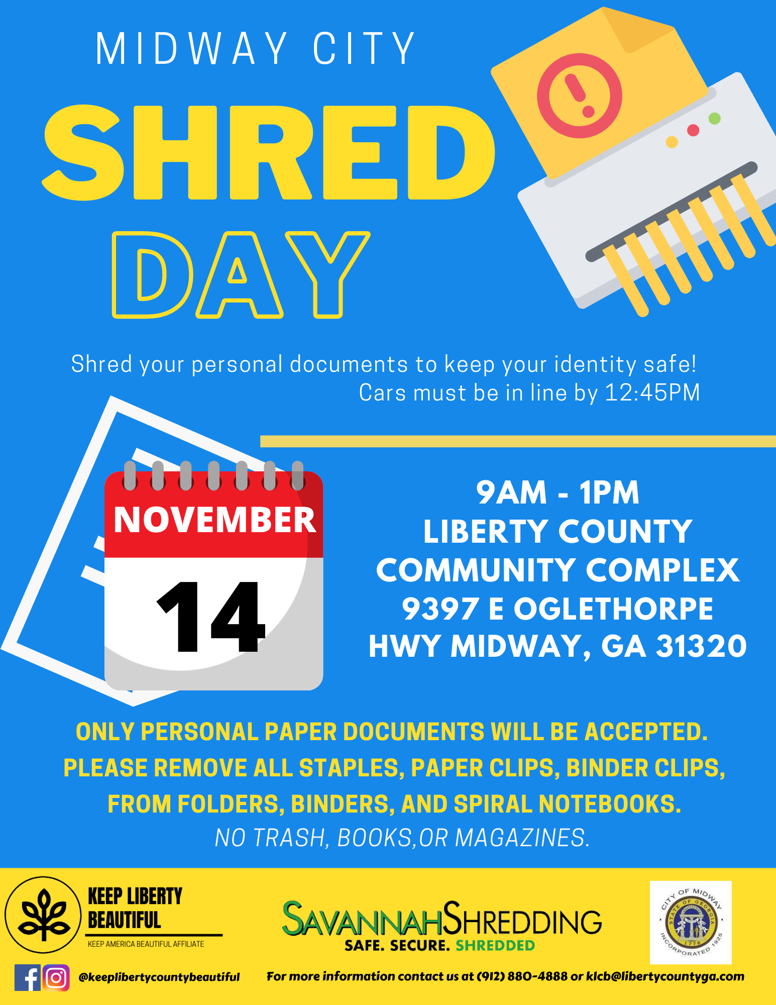 Shred day flyer