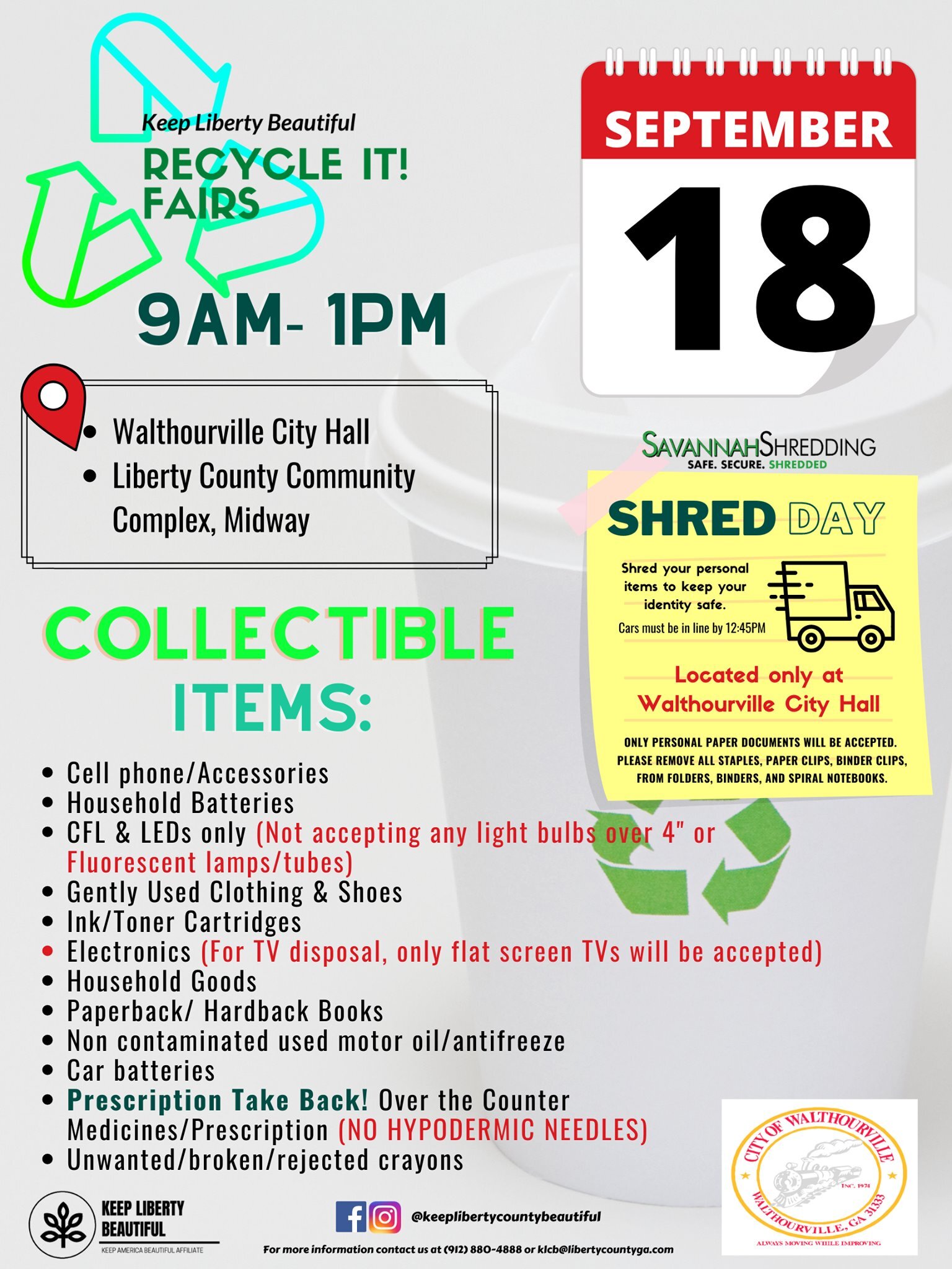 Recycle It! Fair flyer for Keep Liberty Beautiful