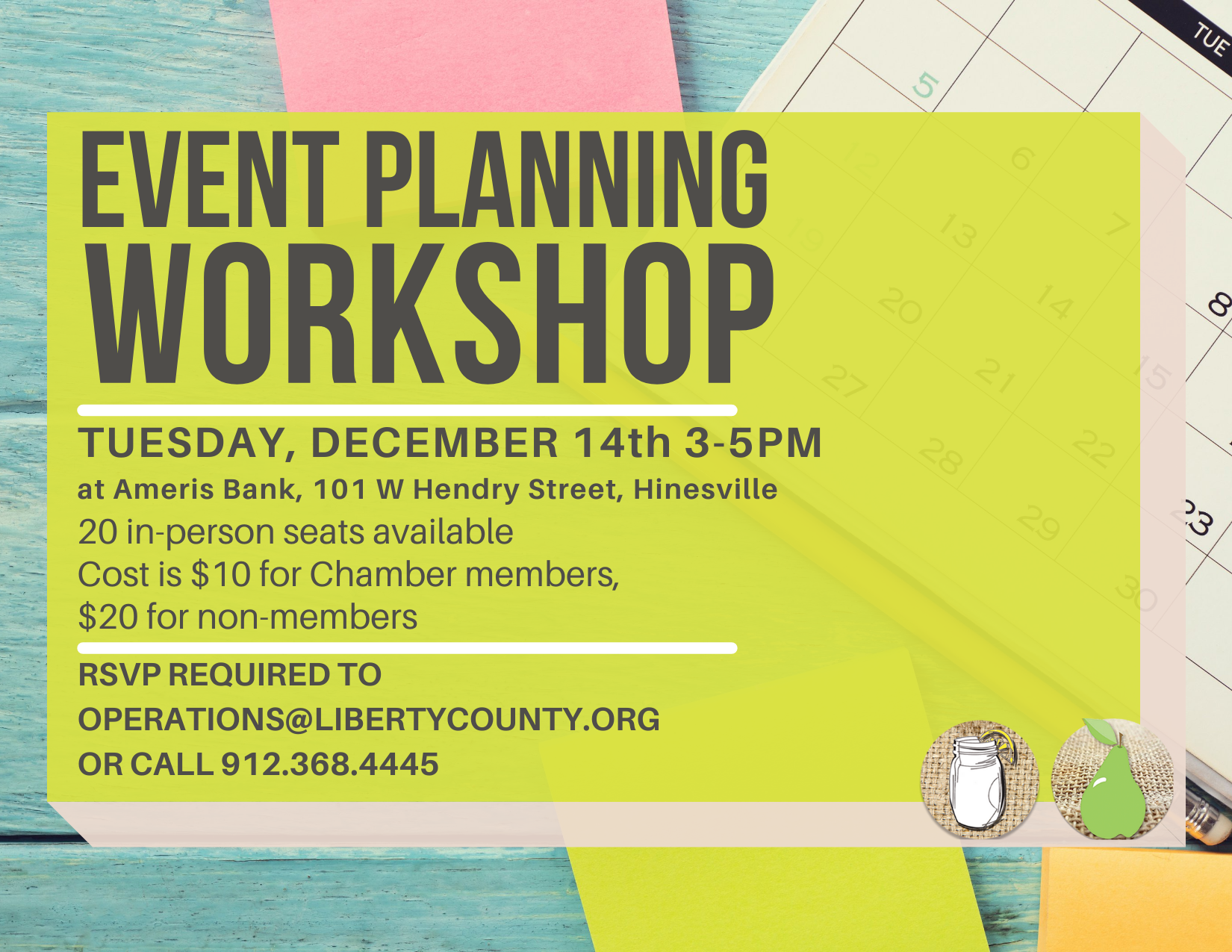 December 2021 Event Planning Workshop