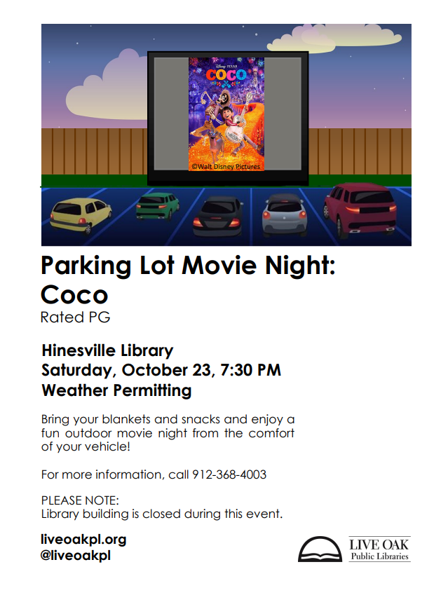 Live Oak public library movie night