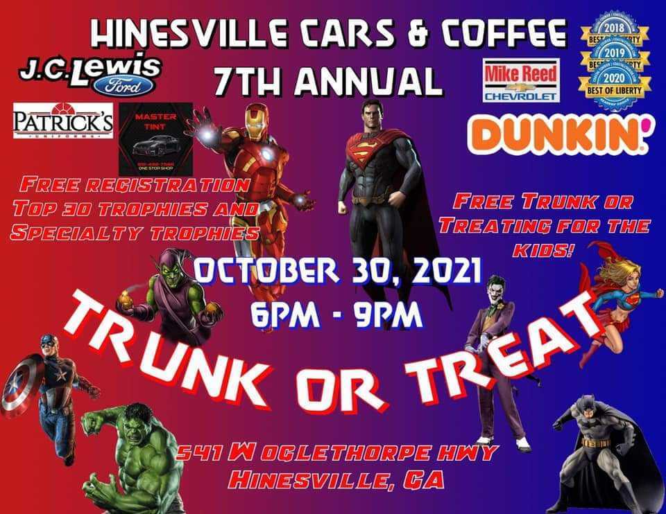 Hinesville Cars and Coffee 7th Annual Trunk or Treat