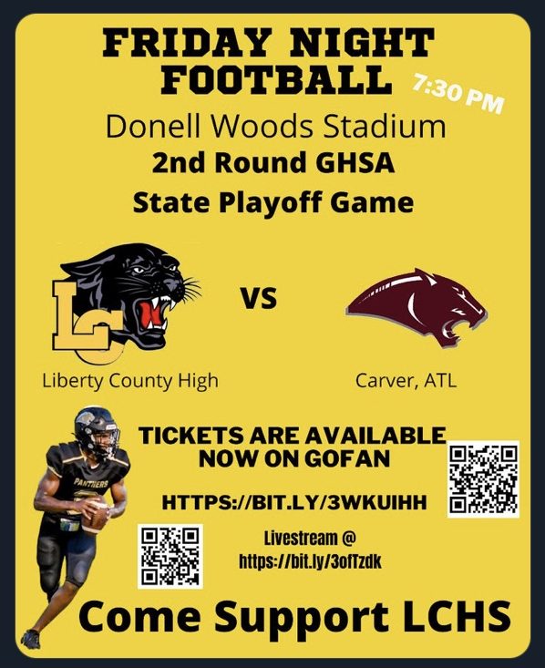 Liberty County High School 2nd Round Playoff Football Game