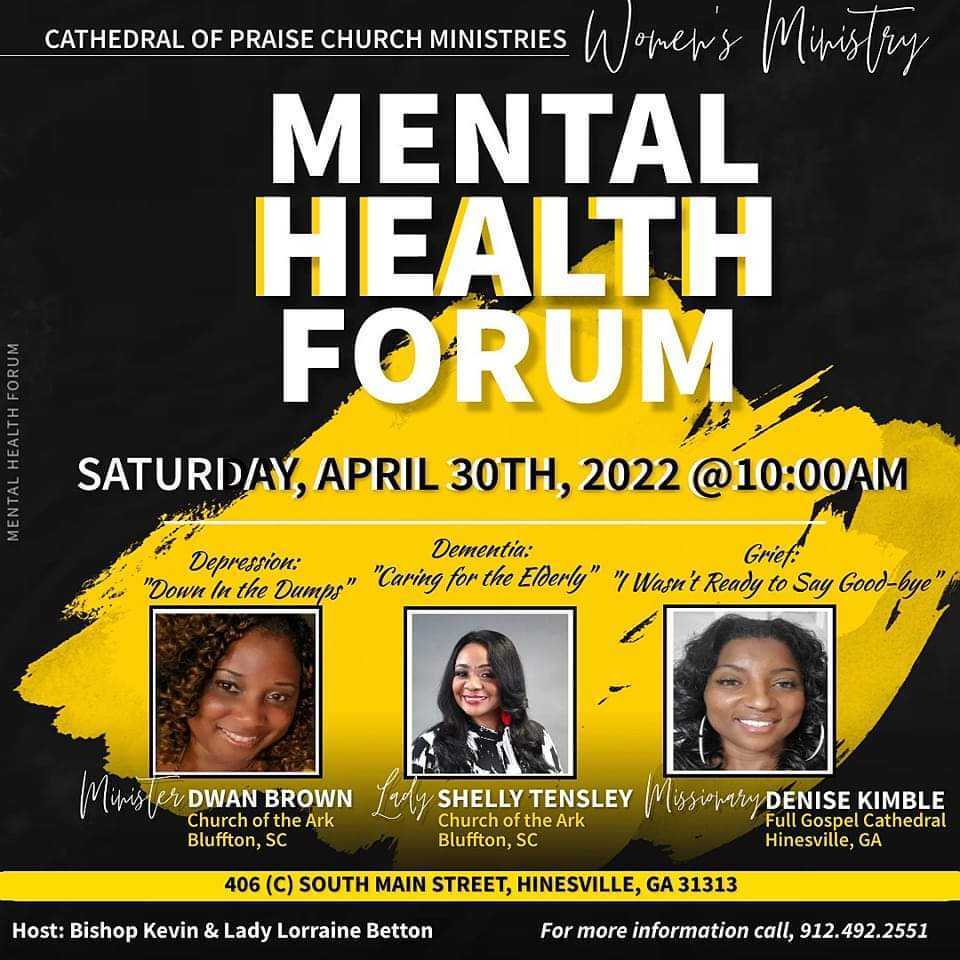Mental health forum flyer
