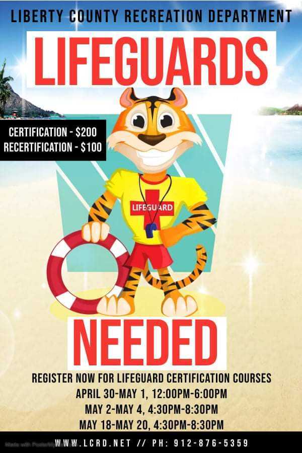 Liberty County Recreation Department Lifeguards Needed
