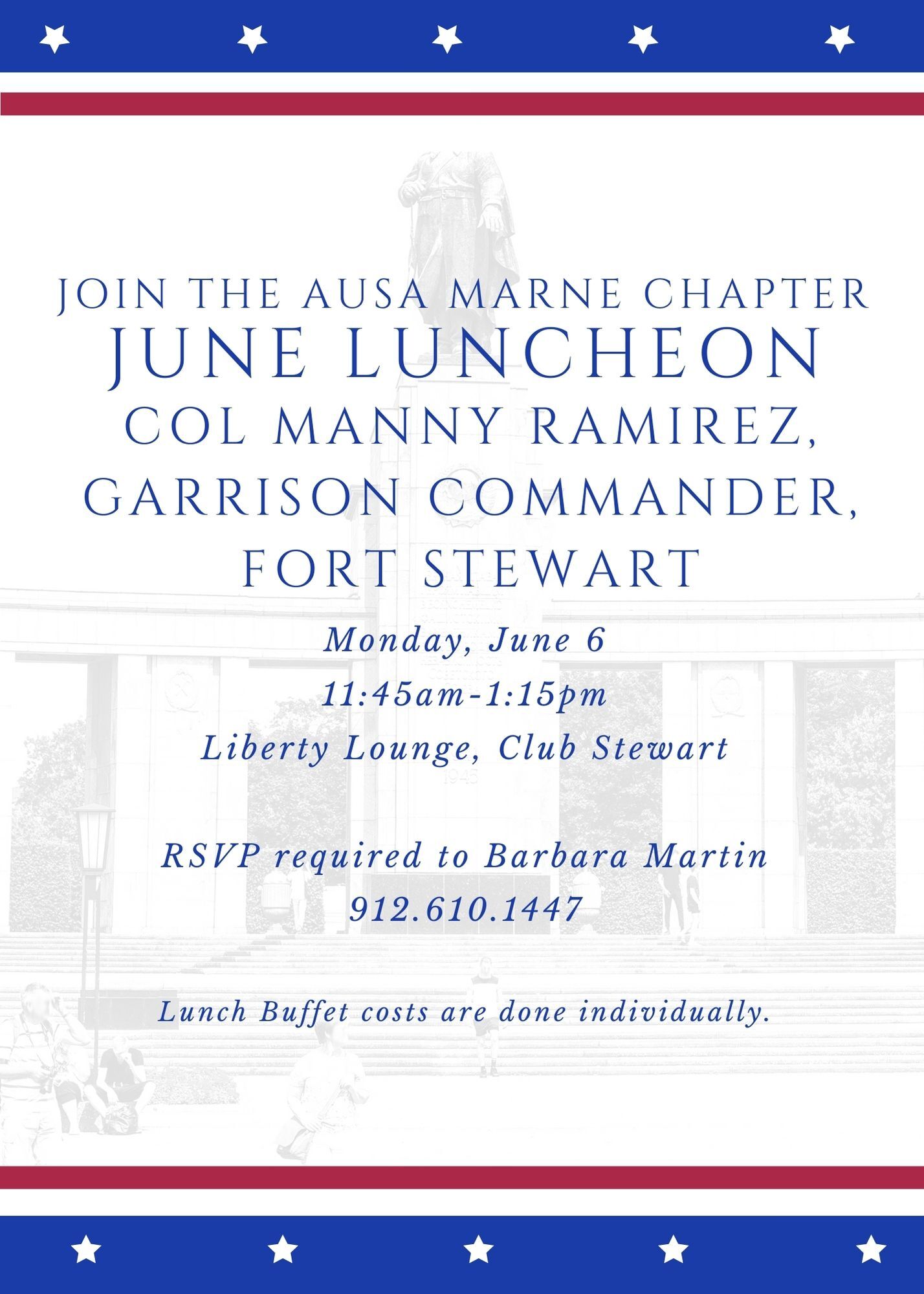 AUSA Marne Chapter June Luncheon information