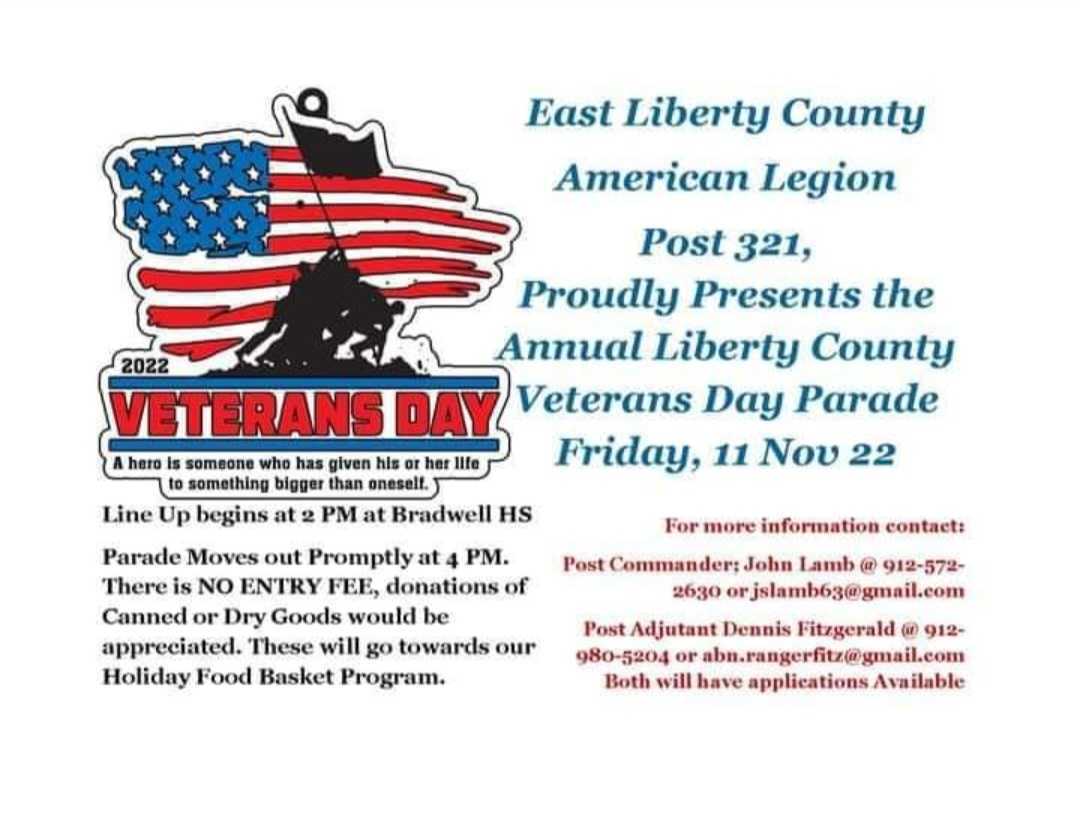 Flyer for Veterans Day Parade