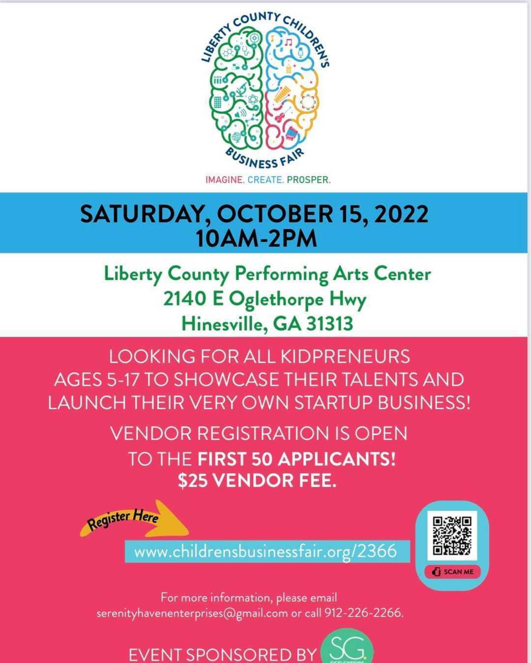 Liberty County Children's Business Fair Flyer
