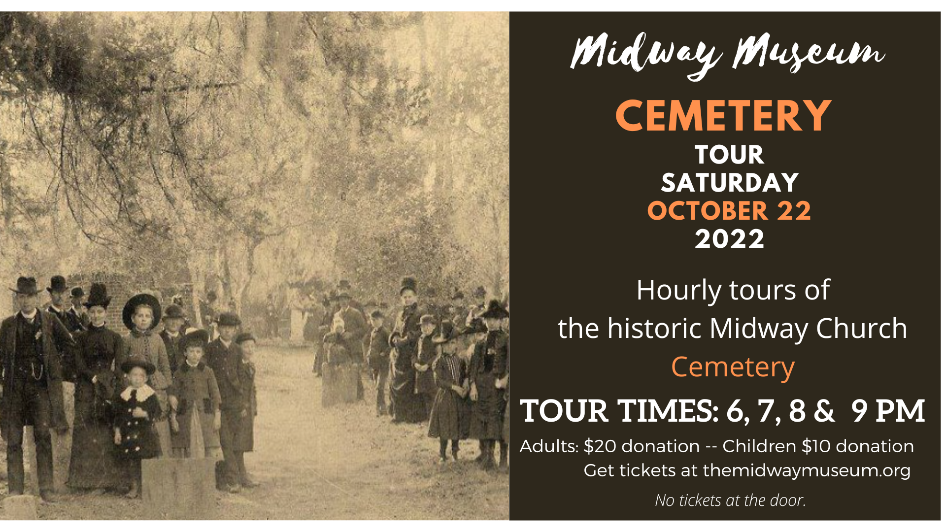 Flyer for Midway Museum Cemetery Tour
