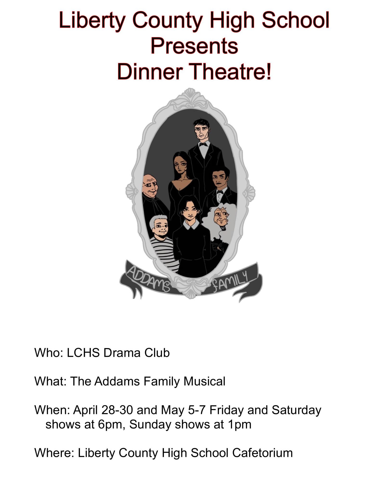 LCHS Dinner Theatre flyer