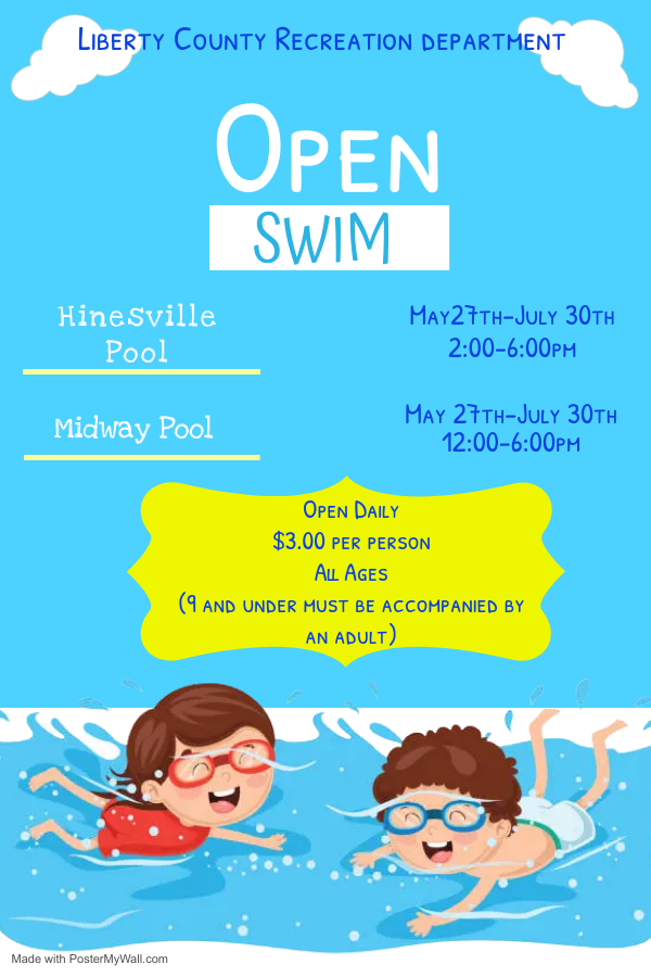 Open Swim with the Liberty County Rec Dept