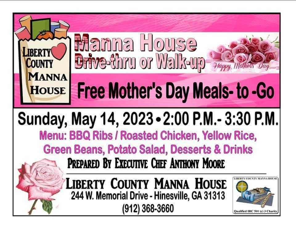 Free Mother's Day Meals to Go flyer