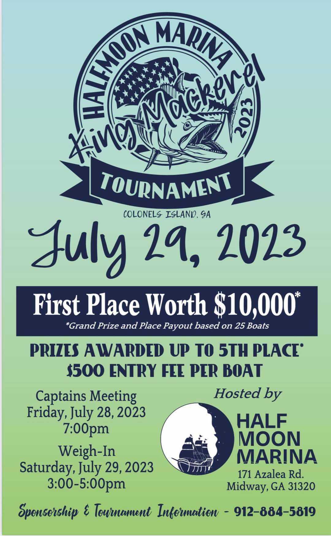 Half Moon Marina King Mackerel Tournament Flyer