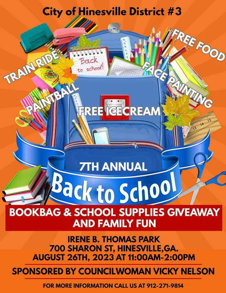 City of Hinesville District #3 7th Annual Back to School
