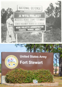 Fort Stewart Main Entrance Then & Now - Liberty County History in Photographs