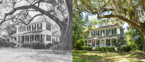 Bacon Fraser House Then & Now - Liberty County History in Photographs